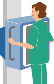 胸部レントゲンのイラスト